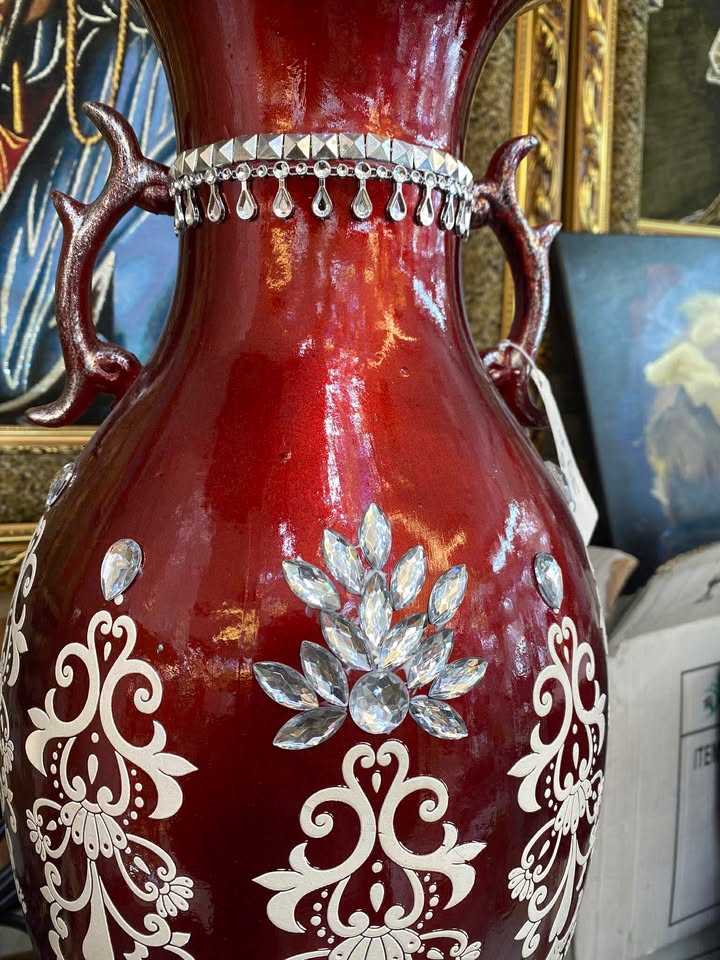 Vintage Burgundy Vase