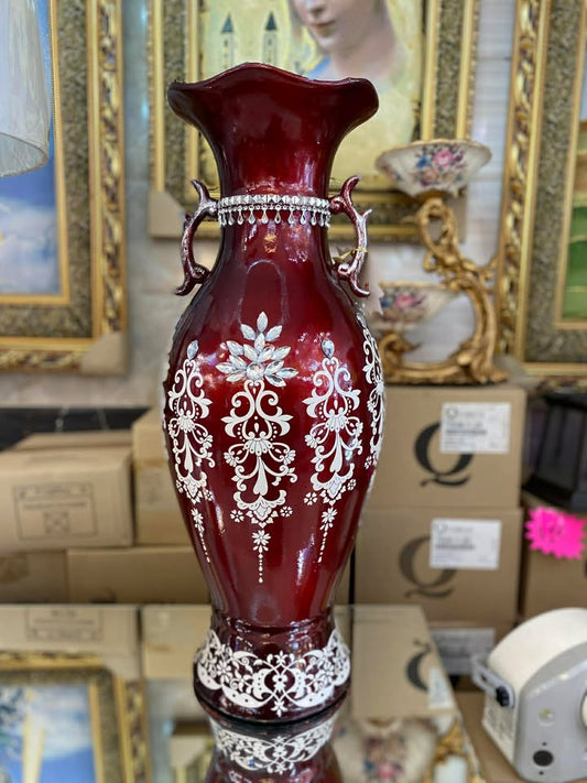 Vintage Burgundy Vase