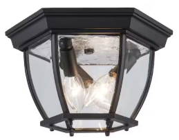 Outdoor Wall Lantern Light Fixture – Black Finish